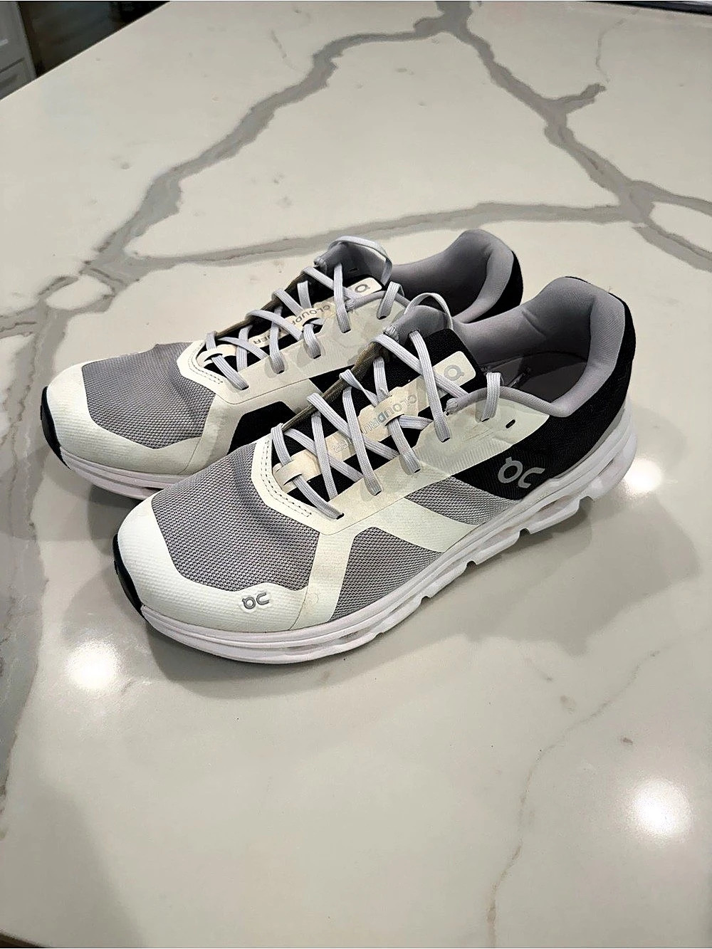 On Cloudrunner Athletic Sneakers White Gray US 10.5